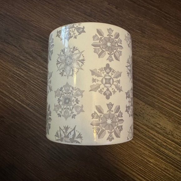 Target Other - Target Fireside Glow Ceramic Snowflake Candle 12.3oz Grey Cream Holiday Decor